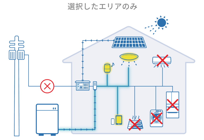 選択したエリアのみ